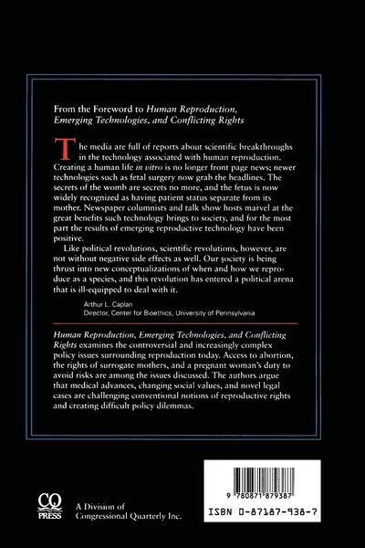 Produktbild: Human Reproduction, Emerging Technologies, and Conflicting Rights