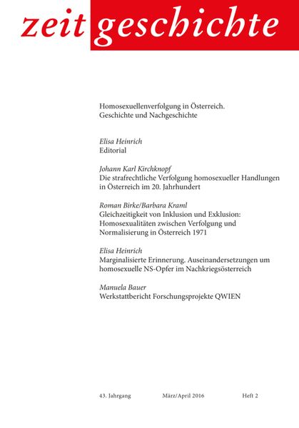 Produktbild: Zeitgeschichte 2/2016
