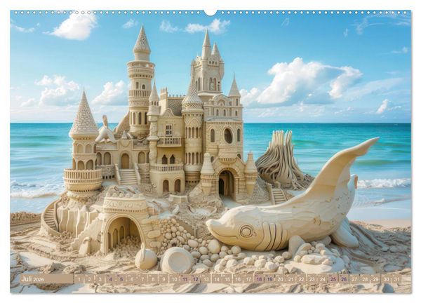 Produktbild: Sandkunstwerke - Einfach faszinierend (hochwertiger Premium Wandkalender 2026 DIN A2 quer), Kunstdruck in Hochglanz
