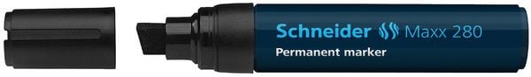 Produktbild: Schneider Permanent-Marker Maxx 280, schwarz, Keilspitze 4+12mm