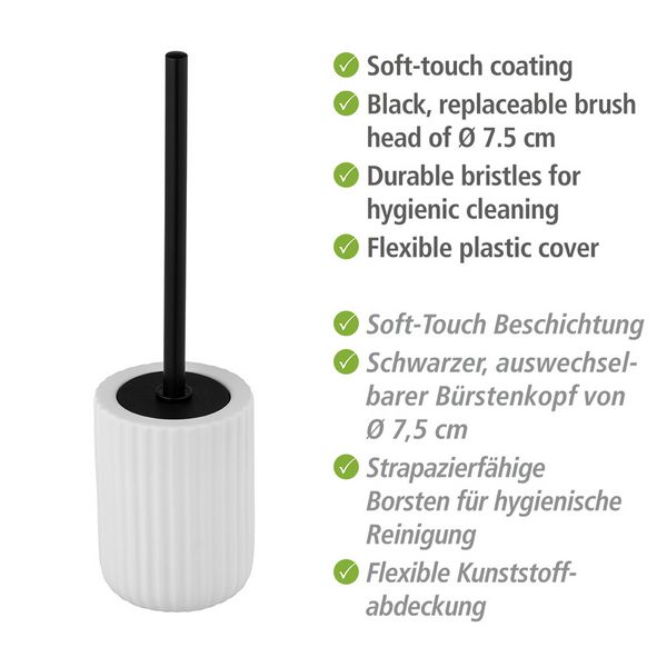 Produktbild: Keramik WC-Garnitur Mod. Belluno Wei&szlig;, mit Soft-Touch Oberfl&auml;che
