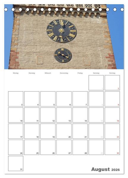 Produktbild: Historische Uhren (Tischkalender 2026 DIN A5 hoch), CALVENDO Monatskalender