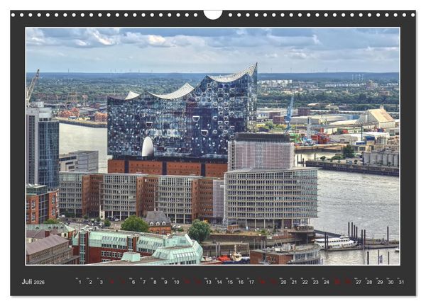 Produktbild: Wahrzeichen Elbphilharmonie (Wandkalender 2026 DIN A3 quer), CALVENDO Monatskalender