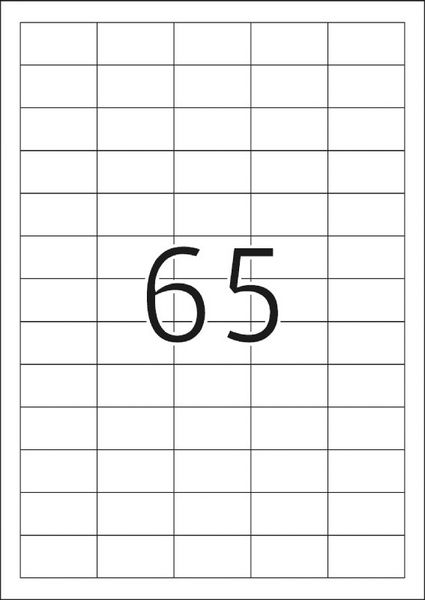 Produktbild: HERMA Etiketten permanent wei&szlig; 38,1x21,2mm 25 Blatt 1625 St&uuml;ck