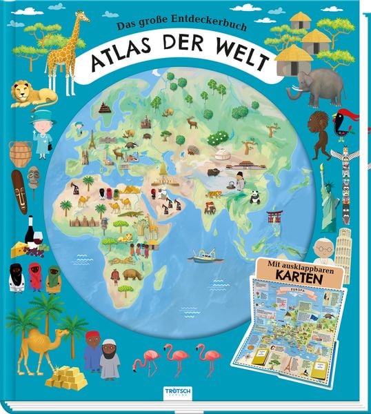 Produktbild: Tr&ouml;tsch Kinderatlas Das gro&szlig;e Entdeckerbuch Atlas der Welt