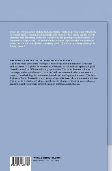 Produktbild: Communication and Media Ethics