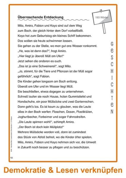 Produktbild: Lesetandems Demokratie 1./2. Klasse