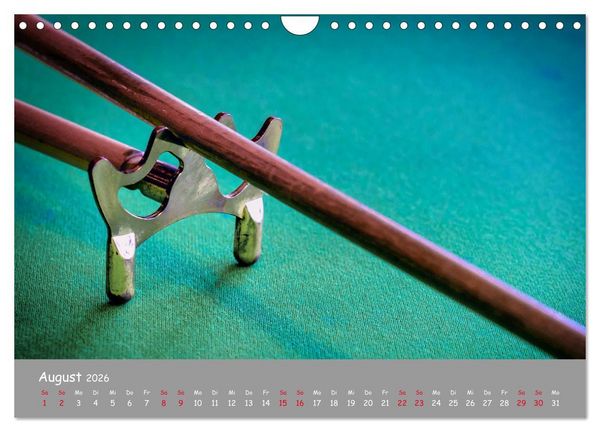 Produktbild: Freizeit Billard - Queue, Kugeln, Kreide und Tisch (Wandkalender 2026 DIN A4 quer), CALVENDO Monatskalender