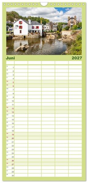Produktbild: Familienplaner 2027 - Cornouaille - Ein Ausflug in den S&uuml;dwesten der Bretagne mit 5 Spalten (Wandkalender, 21 x 45 cm) CALVENDO