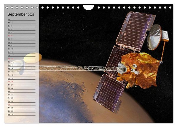 Produktbild: Missionen im Weltall (Wandkalender 2026 DIN A4 quer), CALVENDO Monatskalender