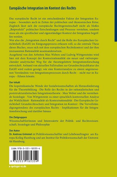 Produktbild: Europ&auml;ische Integration im Kontext des Rechts