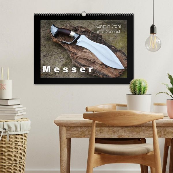 Produktbild: Kunst in Stahl und Damast - M e s s e r (Wandkalender 2026 DIN A3 quer), CALVENDO Monatskalender