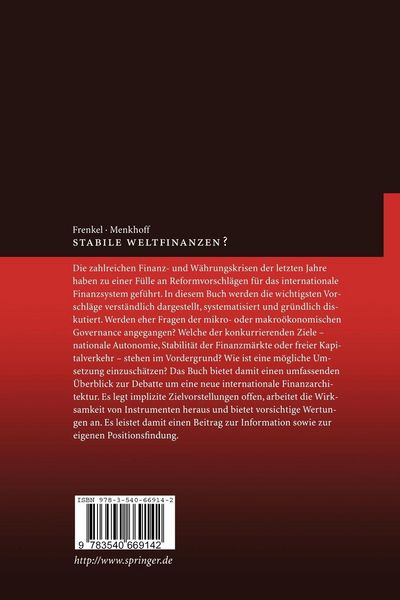 Produktbild: Stabile Weltfinanzen?