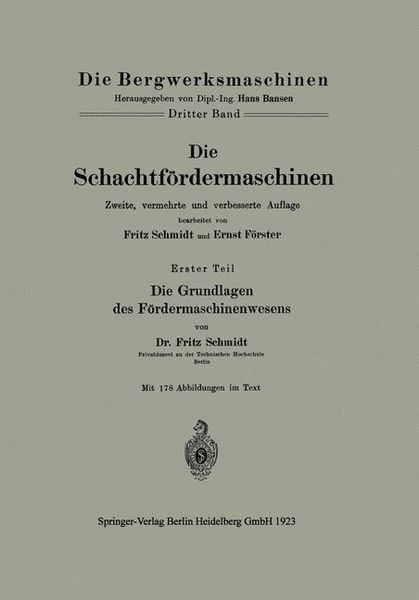 Produktbild: Die Schachtf&ouml;rdermaschinen