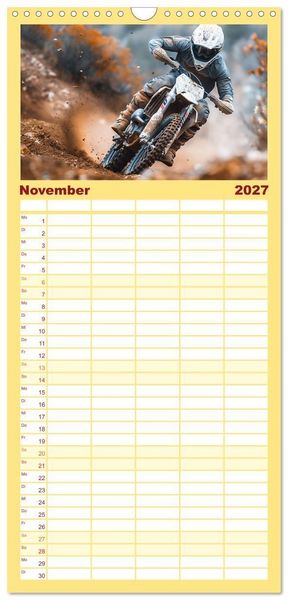Produktbild: Familienplaner 2027 - Action pur - atemberaubende Hobbys mit 5 Spalten (Wandkalender, 21 x 45 cm) CALVENDO