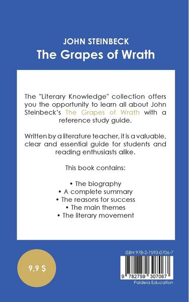 Produktbild: Study guide The Grapes of Wrath by John Steinbeck (in-depth literary analysis and complete summary)