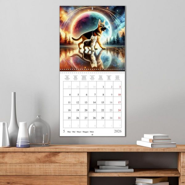 Produktbild: Des amis inhabituels (Calendrier mural carr&eacute; 2026 30x30 cm) Calendrier double avec une page pour vos prises de notes
