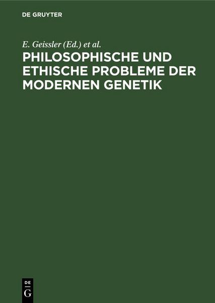 Produktbild: Philosophische und ethische Probleme der modernen Genetik