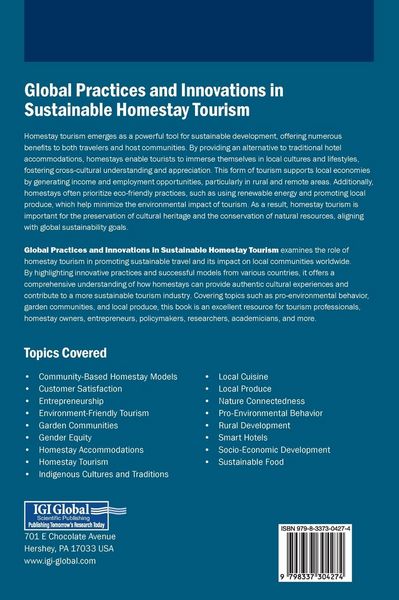 Produktbild: Global Practices and Innovations in Sustainable Homestay Tourism