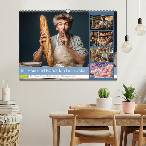 Produktbild: Mit Herz und Hand, Ich bin B&auml;cker (Wandkalender 2026 DIN A2 quer), CALVENDO Monatskalender