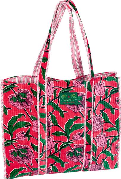 Produktbild: Samtshopper Blumen, pink - Lieblingsst&uuml;cke