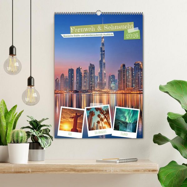 Produktbild: Fernweh & Sehnsucht (Wandkalender 2026 DIN A2 hoch), CALVENDO Monatskalender