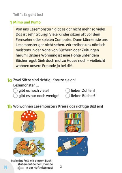 Deutsch 2. Klasse Übungsheft - Besser lesen