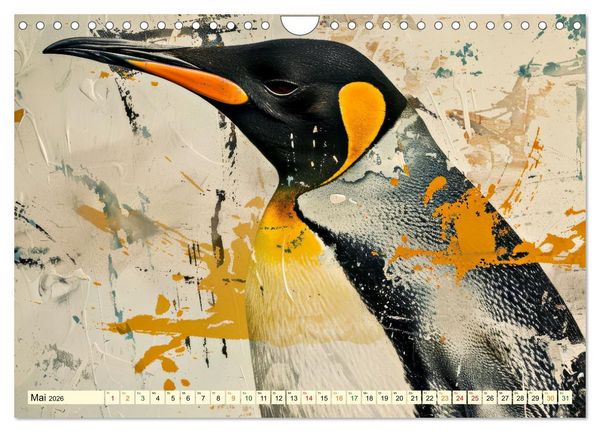 Produktbild: PINGUINE - modern Art (Wandkalender 2026 DIN A4 quer), CALVENDO Monatskalender