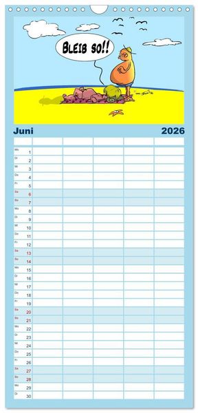 Produktbild: Familienplaner 2026 - Trumix Cartoons - Dumm gelaufen mit 5 Spalten (Wandkalender, 21 x 45 cm) CALVENDO