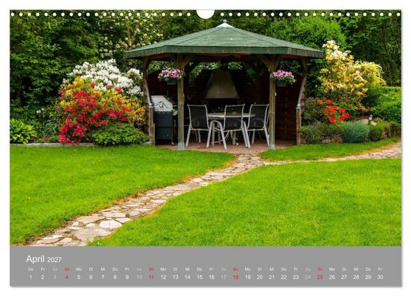 Produktbild: Romantische Garten-Paradiese (Wandkalender 2027 DIN A3 quer), CALVENDO Monatskalender