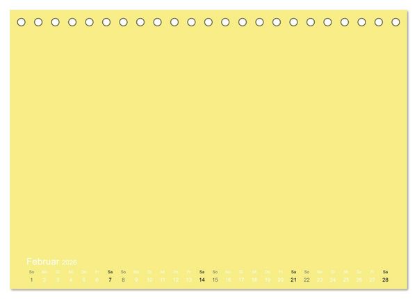 Produktbild: Bastelkalender - Gelb (Tischkalender 2026 DIN A5 quer), CALVENDO Monatskalender