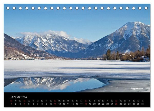 Produktbild: Oberbayerische Seen (Tischkalender 2026 DIN A5 quer), CALVENDO Monatskalender