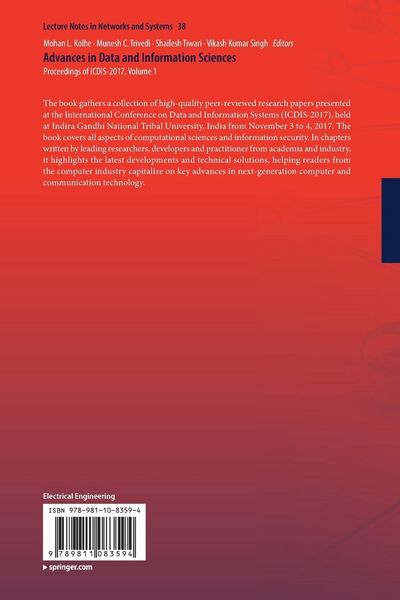 Produktbild: Advances in Data and Information Sciences