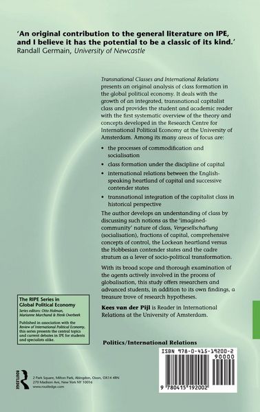 Produktbild: Transnational Classes and International Relations