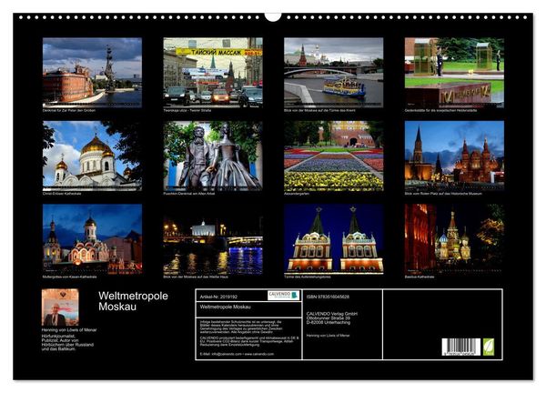 Produktbild: Weltmetropole Moskau (Wandkalender 2026 DIN A2 quer), CALVENDO Monatskalender