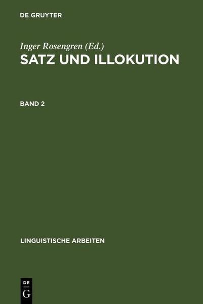Produktbild: Satz und Illokution