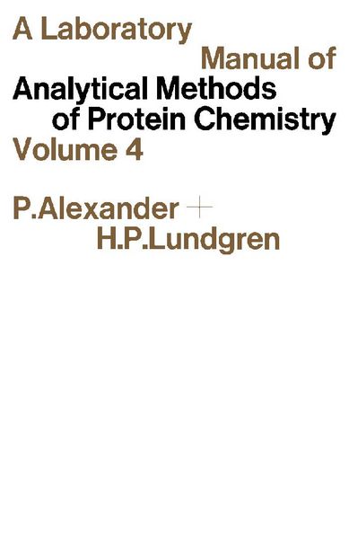 Produktbild: A Laboratory Manual of Analytical Methods of Protein Chemistry