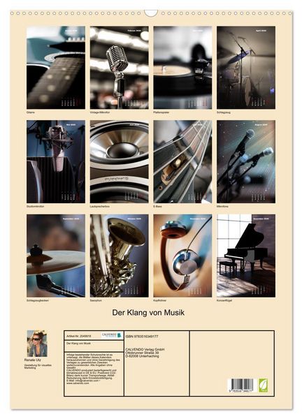 Produktbild: Der Klang von Musik (Wandkalender 2026 DIN A2 hoch), CALVENDO Monatskalender