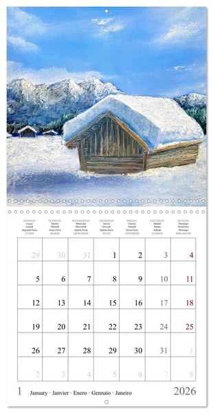 Produktbild: Upper Bavaria Art - Painted pictures from the south of Germany (Wall Calendar 2026 12 &times; 12 Inch) CALVENDO 12 Month Wall Calendar