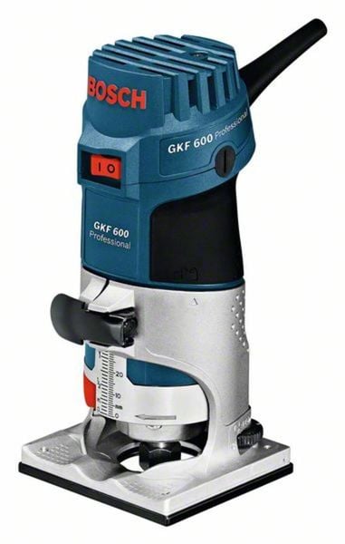 Bosch Professional Kantenfräse 060160A100 GKF 600 inkl. Parallelanschlag, inkl. Koffer 600W