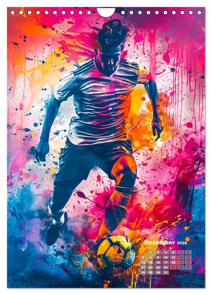 Produktbild: Fussball - Spieler in Action (Wandkalender 2026 DIN A4 hoch), CALVENDO Monatskalender