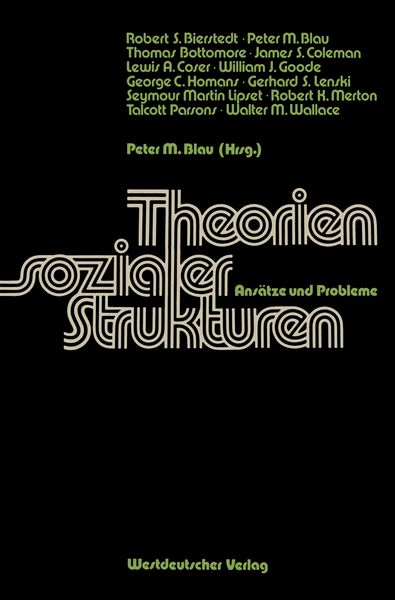 Produktbild: Theorien sozialer Strukturen
