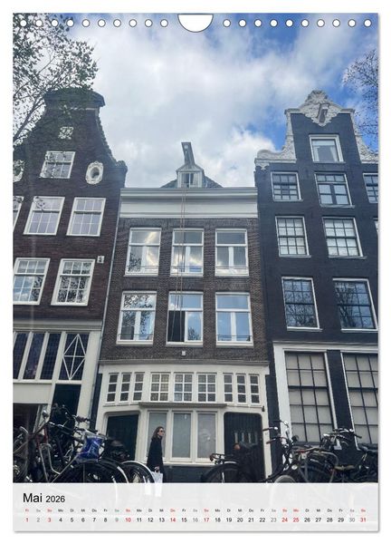 Produktbild: DIE GRACHTENSTADT AMSTERDAM (Wandkalender 2026 DIN A4 hoch), CALVENDO Monatskalender