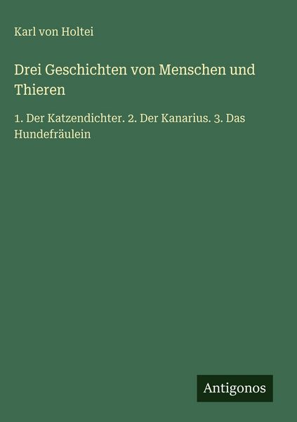 Produktbild: Drei Geschichten von Menschen und Thieren