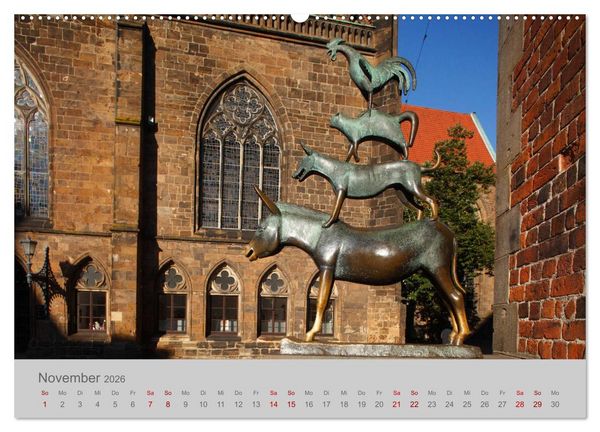 Produktbild: Hansestadt Bremen (hochwertiger Premium Wandkalender 2026 DIN A2 quer), Kunstdruck in Hochglanz