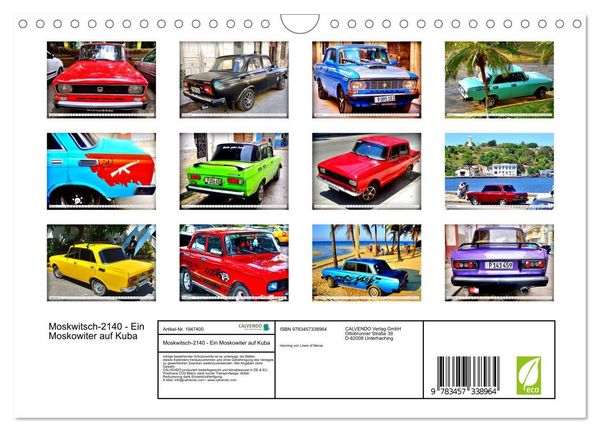 Produktbild: Moskwitsch-2140 - Ein Moskowiter auf Kuba (Wandkalender 2026 DIN A4 quer), CALVENDO Monatskalender