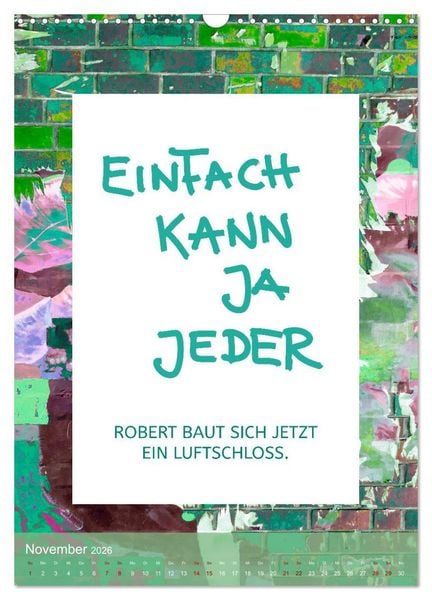 Produktbild: Lach du nur! - Flotte Spr&uuml;che schnell erkl&auml;rt (Wandkalender 2026 DIN A3 hoch), CALVENDO Monatskalender