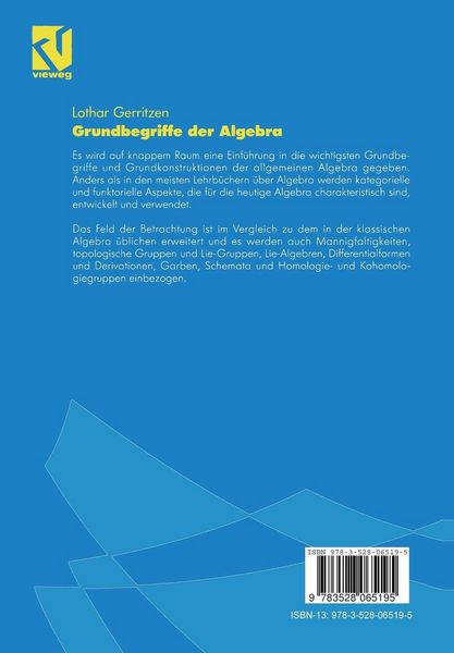 Produktbild: Grundbegriffe der Algebra