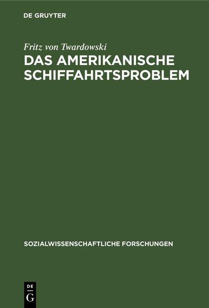 Produktbild: Das amerikanische Schiffahrtsproblem