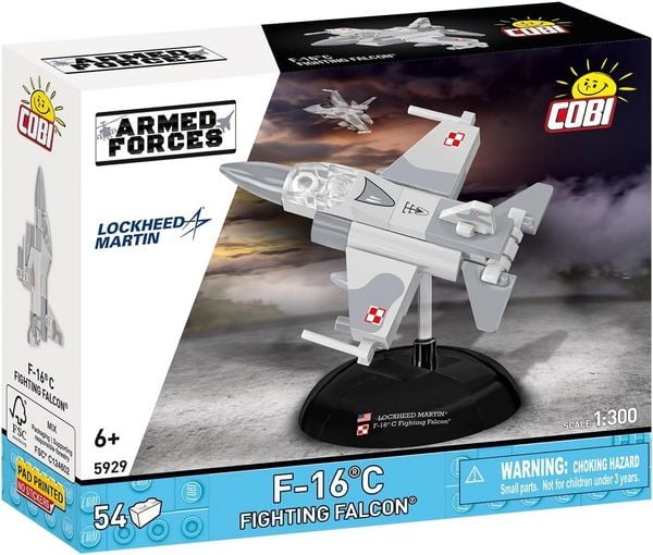 COBI Armed Forces 5929 - F-16C Fighting Falcon, Lockheed Martin, Bausatz 1:300, 54 Klemmbausteine